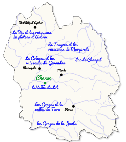 Carte Riviere Lozere